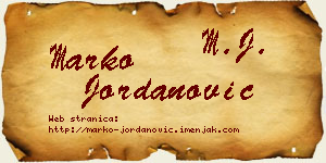 Marko Jordanović vizit kartica